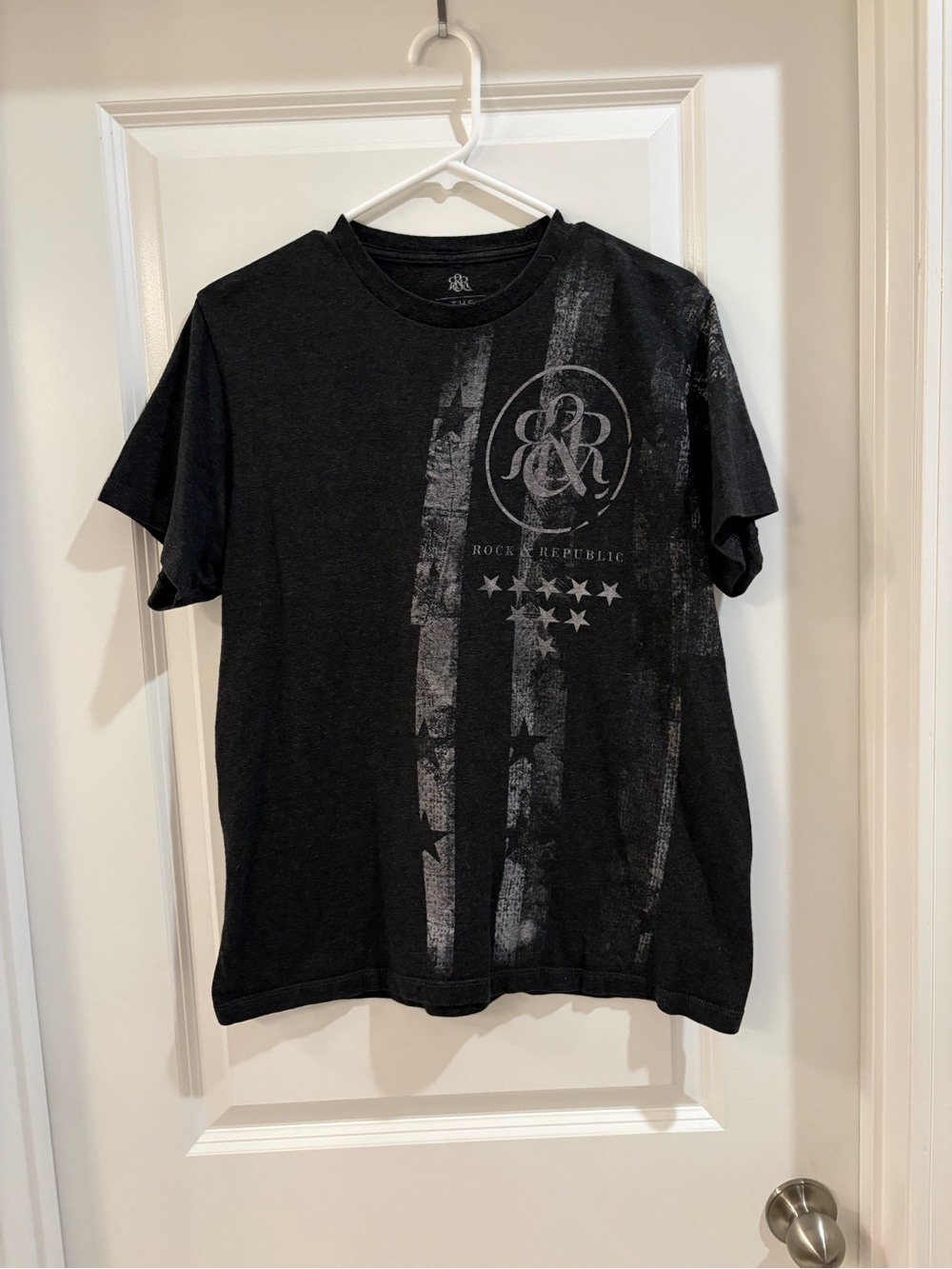 Rock & Republic Black Short-Sleeve Graphic Tee